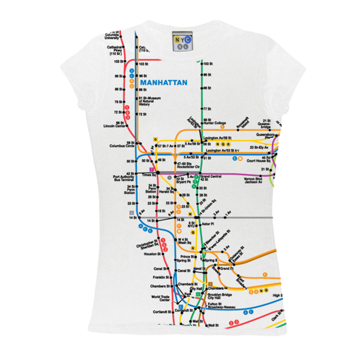 Nyc subway map t shirt best sale