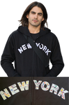 NY Applique Black Hoodie