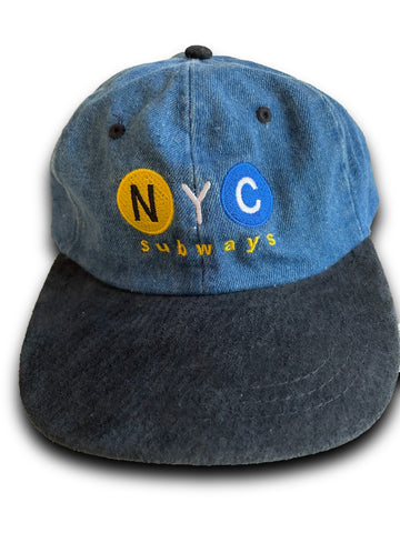 Denim with Suede NYC Subways Hat