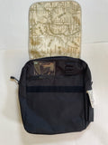 Multi-Feature Black Backpack w Beige Map flaps