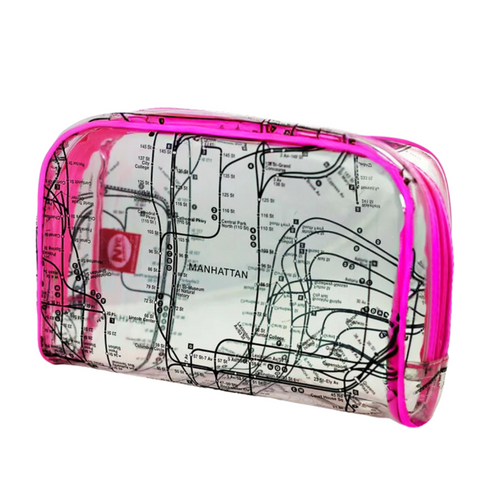 Clear Subway Map Toiletries Case