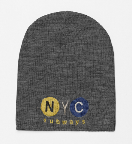 No Cuff NYC acrylic knit hat