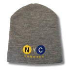 No Cuff NYC acrylic knit beanie!