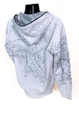 White All Over Map Hoodie