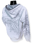 White All Over Map Hoodie