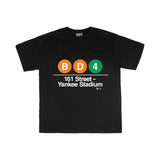 Yankee Stadium Station Toddler Tee | Black Toddler t-shirt featuring Yankee Stadium subway line symbols from 'New York City Subways'. Perfect for fans of the NYC Subway Line.