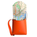 Real Map/Recycled Leather NYC Subway Map Crossbody Bags