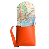 Real Map/Recycled Leather NYC Subway Map Crossbody Bags