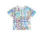 Kids All-Over Map Tee | NYC Subway Line | All-over NYC subway map Toddler Tee featuring front, back, and sleeve designs with a soft, silky feel, 100% Soft Polyester Tee for Toddlers