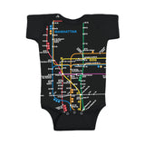 Manhattan Map Rompers | Baby Manhattan Map Rompers | NYC Subway Line